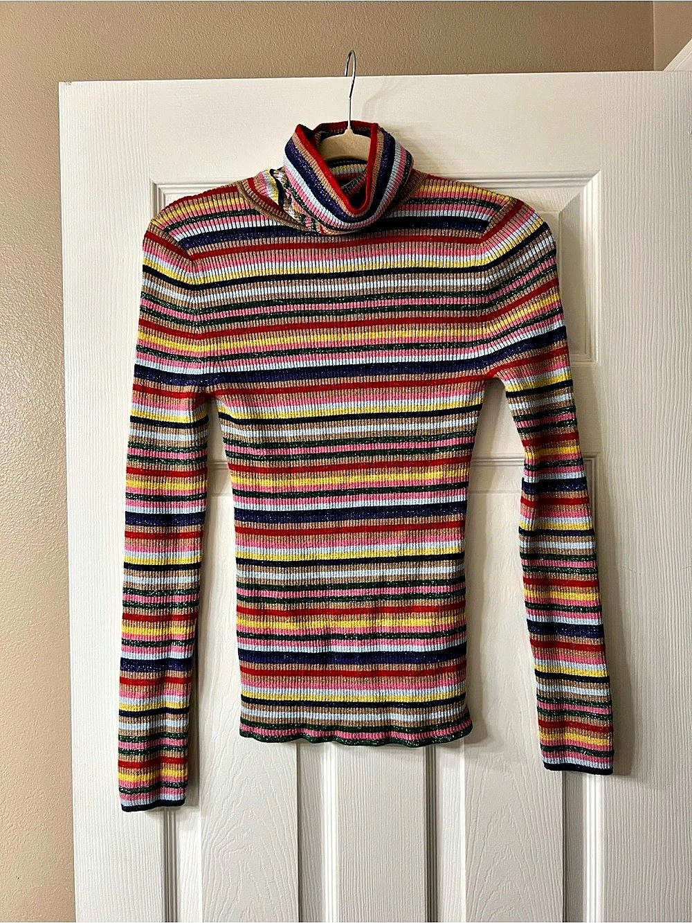 Gap Striped Turtleneck Sweater in Multicolor Size Small Like New